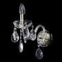 Casa Padrino Luxus Barock Kristall Wandleuchte Silber 22 x 14 x H. 22 cm - Prunkvolle Messing Wandleuchte mit b�hmischem Kristallglas - Barock M�bel - Edel & Prunkvoll 