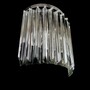 Casa Padrino Luxus Barock Kristall Wandleuchte Silber 25 x 12.5 x H. 31 cm - Prunkvolle Messing Wandleuchte mit b�hmischem Kristallglas - Barock M�bel - Edel & Prunkvoll