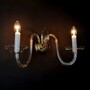 Casa Padrino Luxus Barock Kristall Wandleuchte Silber 36 x 17 x H. 20 cm - Prunkvolle Messing Wandleuchte mit b�hmischem Kristallglas - Barock M�bel - Edel & Prunkvoll 