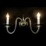 Casa Padrino Luxus Barock Kristall Wandleuchte Silber 36 x 17 x H. 20 cm - Prunkvolle Messing Wandleuchte mit b�hmischem Kristallglas - Barock M�bel - Edel & Prunkvoll