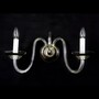 Casa Padrino Luxus Barock Kristall Wandleuchte Silber 36 x 17 x H. 20 cm - Prunkvolle Messing Wandleuchte mit b�hmischem Kristallglas - Barock M�bel - Edel & Prunkvoll