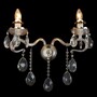 Casa Padrino Luxus Barock Kristall Wandleuchte Silber 38 x 18 x H. 40 cm - Prunkvolle Messing Wandleuchte mit b�hmischem Kristallglas - Barock M�bel - Edel & Prunkvoll