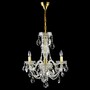 Casa Padrino Luxus Barock Kristall Wandleuchte Silber 38 x 20 x H. 37 cm - Prunkvolle Messing Wandleuchte mit b�hmischem Kristallglas - Barock M�bel - Edel & Prunkvoll