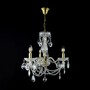 Casa Padrino Luxus Barock Kristall Wandleuchte Silber 38 x 20 x H. 37 cm - Prunkvolle Messing Wandleuchte mit b�hmischem Kristallglas - Barock M�bel - Edel & Prunkvoll