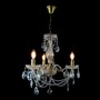 Casa Padrino Luxus Barock Kristall Wandleuchte Silber 38 x 20 x H. 37 cm - Prunkvolle Messing Wandleuchte mit b�hmischem Kristallglas - Barock M�bel - Edel & Prunkvoll