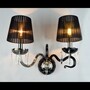 Casa Padrino Luxus Barock Kristall Wandleuchte Silber 48 x 30 x H. 38 cm - Prunkvolle Messing Wandleuchte mit b�hmischem Kristallglas - Barock M�bel - Edel & Prunkvoll