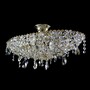 Casa Padrino Luxus Barock Kristall Wandleuchte Silber 50 x 25 x H. 20 cm - Prunkvolle Messing Wandleuchte mit b�hmischem Kristallglas - Barock M�bel - Edel & Prunkvoll