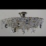 Casa Padrino Luxus Barock Kristall Wandleuchte Silber 50 x 25 x H. 20 cm - Prunkvolle Messing Wandleuchte mit b�hmischem Kristallglas - Barock M�bel - Edel & Prunkvoll