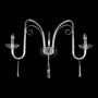 Casa Padrino Luxus Barock Kristall Wandleuchte Silber 75 x 45 x H. 30 cm - Prunkvolle Messing Wandleuchte mit b�hmischem Kristallglas - Barock M�bel - Edel & Prunkvoll