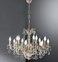 Casa Padrino Luxus Barock Kronleuchter Elfenbein  72 x H. 53 cm - Prunkvoller 16-flammiger Messing Kronleuchter - Barockstil M�bel 