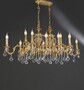Casa Padrino Luxus Barock Kronleuchter Gold  100 x H. 45 cm - Prunkvoller 12-flammiger Messing Kronleuchter - Barockstil M�bel 