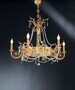 Casa Padrino Luxus Barock Kronleuchter Gold  80 x H. 61 cm - Prunkvoller 9-flammiger Messing Kronleuchter - Barockstil M�bel 