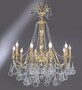 Casa Padrino Luxus Barock Kronleuchter Gold  85 x H. 82 cm - Prunkvoller 8-flammiger Messing Kronleuchter - Barockstil M�bel 