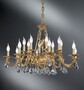 Casa Padrino Luxus Barock Kronleuchter Gold  88 x H. 60 cm - Prunkvoller 16-flammiger Messing Kronleuchter - Barockstil M�bel 