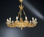Casa Padrino Luxus Barock Kronleuchter Gold  90 x H. 82 cm - Prunkvoller 12-flammiger Messing Kronleuchter - Barockstil M�bel 