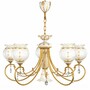 Casa Padrino Luxus Barock Kristall Kronleuchter Gold / Wei�  88 cm - Made in Italy 