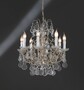 Casa Padrino Luxus Barock Kronleuchter Silber  55 x H. 55 cm - Prunkvoller 8-flammiger Messing Kronleuchter - Barockstil M�bel 