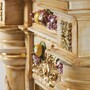 Casa Padrino Luxus Barock LED Keramik Elektrokamin Beige / Bunt / Gold 135 cm - Barock M�bel - Made in Italy
