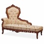 Casa Padrino Luxus Barock Chaiselongue Gold / Dunkelbraun 160 cm - Barock M�bel 