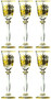Casa Padrino Luxus Barock Lik�rglas 6er Set Gold  5,5 x H. 17 cm - Handgefertigte und handgravierte Lik�rgl�ser - Hotel & Restaurant Accessoires - Luxus Qualit�t