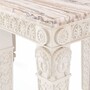 Casa Padrino Luxus Barock Mahagoni Konsole mit Marmorplatte Antik Wei� / Wei� 214 cm