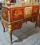Casa Padrino Luxus Barock Sekret�r Braun Intarsien / Gold - Handgefertigter Barock Schreibtisch - Barock B�rom�bel - Edel & Prunkvoll