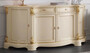 Casa Padrino Luxus Barock Sideboard Cremefarben / Gold - Prunkvoller Massivholz Schrank mit 4 T�ren und 2 Schubladen - Barock M�bel - Luxus Qualit�t - Made in Italy