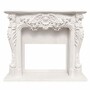 Casa Padrino Luxus Barock Marmor Kaminumrandung Wei� 184 x H. 155 cm - Prunkvolle Barockstil M�bel - Barock Hotel & Wohnzimmer Interior 