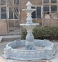 Casa Padrino Luxus Barock Marmor Springbrunnen Hellblau  245 x H. 210 cm 
