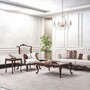 Casa Padrino Luxus Barock Massivholz Beistelltisch Dunkelbraun H. 57 cm - Barock M�bel