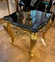 Casa Padrino Luxus Barock Massivholz Beistelltisch Schwarz / Gold - Prunkvoller Luxus Tisch im Barockstil - Luxus Barock Wohnzimmer M�bel