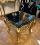 Casa Padrino Luxus Barock Massivholz Beistelltisch Schwarz / Gold - Prunkvoller Luxus Tisch im Barockstil - Luxus Barock Wohnzimmer M�bel