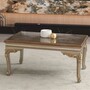 Casa Padrino Luxus Barock Couchtisch Grau / Gold 103 cm - Barock Wohnzimmer M�bel