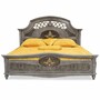 Casa Padrino Luxus Barock Massivholz Doppelbett Grau - Barock Schlafzimmer M�bel