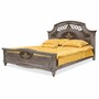 Casa Padrino Luxus Barock Massivholz Doppelbett Grau - Barock Schlafzimmer M�bel