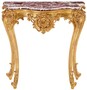 Casa Padrino Luxus Barock Konsole mit Marmorplatte Gold / Rot 93 x H. 88 cm - Barock M�bel - Made in Italy