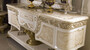 Casa Padrino Luxus Barock M�bel Set Wei� / Beige / Gold - 1 Barock Sideboard & 1 Barock Wandspiegel - Handgefertigte Barock M�bel - Edel & Prunkvoll