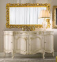 Casa Padrino Luxus Barock M�bel Set Cremefarben / Gold - 1 Barock Sideboard & 1 Barock Wandspiegel - Barock M�bel - Luxus Qualit�t - Made in Italy