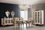 Casa Padrino Luxus Barock M�bel Set Wei� / Braun / Gold - 1 Sideboard mit 4 T�ren & 2 Spiegel - Edle Barock M�bel - Edel & Prunkvoll