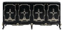 Casa Padrino Luxus Barock Sideboard Schwarz / Gold - Handgefertigter Massivholz Schrank mit 4 T�ren - Barock M�bel - Edel & Prunkvoll