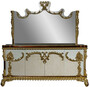 Casa Padrino Luxus Barock M�bel Set Sideboard mit Spiegel - Prunkvoller Massivholz Schrank mit Wandspiegel - Edle M�bel im Barockstil - Luxus Qualit�t