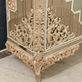 Casa Padrino Luxus Barock M�bel Set Wei� / Gold - 1 Sideboard & 2 Spiegel - Handgefertigte M�bel im Barockstil - Edel & Prunkvoll
