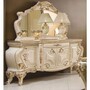 Casa Padrino Luxus Barock Sideboard mit Spiegel Creme / Gold - Barockstil M�bel