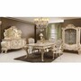 Casa Padrino Luxus Barock Sideboard mit Spiegel Creme / Gold - Barockstil M�bel