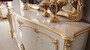 Casa Padrino Luxus Barock Sideboard mit Wandspiegel Wei� / Beige / Gold