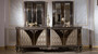 Casa Padrino Luxus Barock M�bel Set Grau / Schwarz / Silber / Gold - 1 Barock Sideboard mit 4 T�ren & 2 Barock Wandspiegel - Handgefertigte Barock M�bel - Edel & Prunkvoll