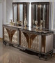 Casa Padrino Luxus Barock M�bel Set Grau / Schwarz / Silber / Gold - 1 Barock Sideboard mit 4 T�ren & 2 Barock Wandspiegel - Handgefertigte Barock M�bel - Edel & Prunkvoll