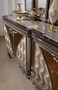 Casa Padrino Luxus Barock M�bel Set Grau / Schwarz / Silber / Gold - 1 Barock Sideboard mit 4 T�ren & 2 Barock Wandspiegel - Handgefertigte Barock M�bel - Edel & Prunkvoll