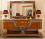 Casa Padrino Luxus Barock M�bel Set Braun / Bronzefarben - 1 Barock Sideboard & 1 Barock Wandspiegel - Handgefertigte Barock M�bel - Edel & Prunkvoll