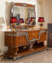Casa Padrino Luxus Barock M�bel Set Braun / Bronzefarben - 1 Barock Sideboard & 1 Barock Wandspiegel - Handgefertigte Barock M�bel - Edel & Prunkvoll
